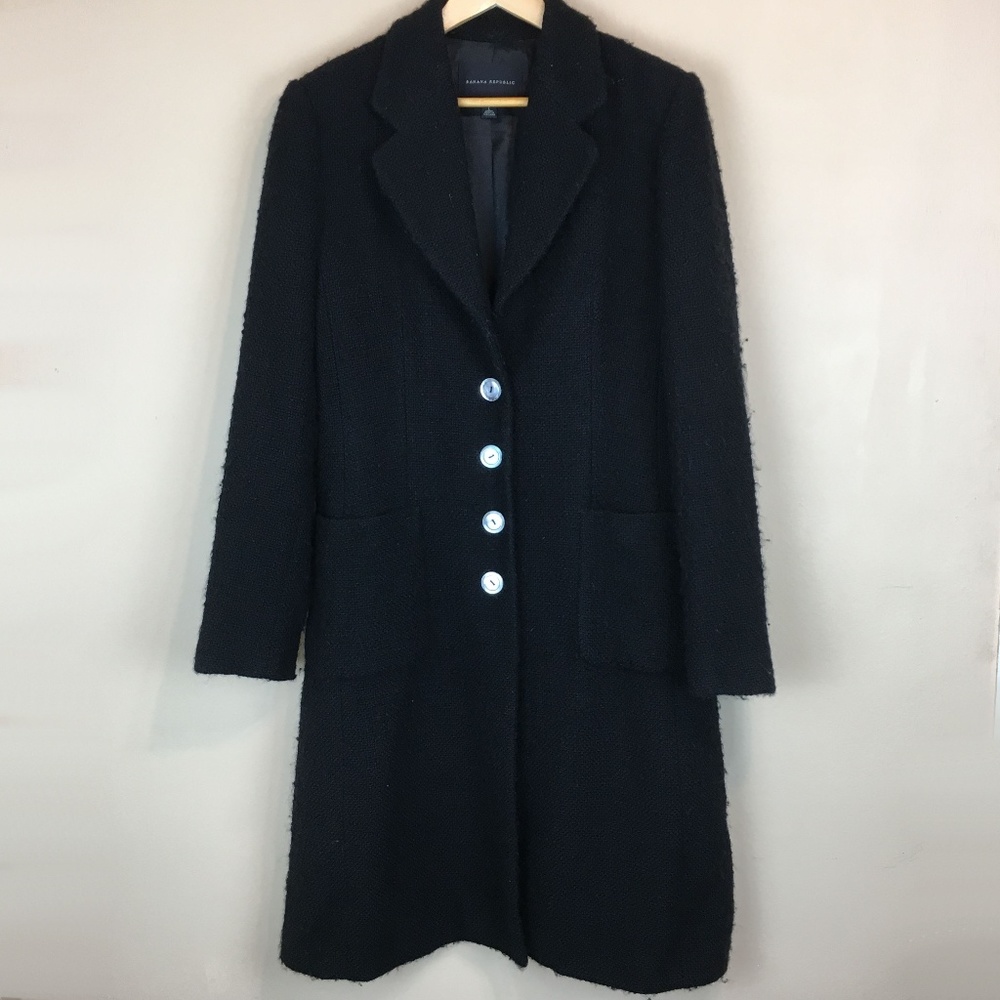 Banana Republic Black Car Coat